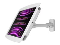 Compulocks iPad Air 10.9" (4-5th Gen) Space Enclosure Swing Wall Mount - Asennuspakkaus (keinuvarsi, kotelo) - säädeltävä varsi malleihin tabletti - lukittava - korkealaatuinen alumiini - valkoinen -näytön koko: 10.9" - seinään asennettava malleihin Apple 10.9-inch iPad Air (4. sukupolvi, 5th generation) 827W109IPDSW